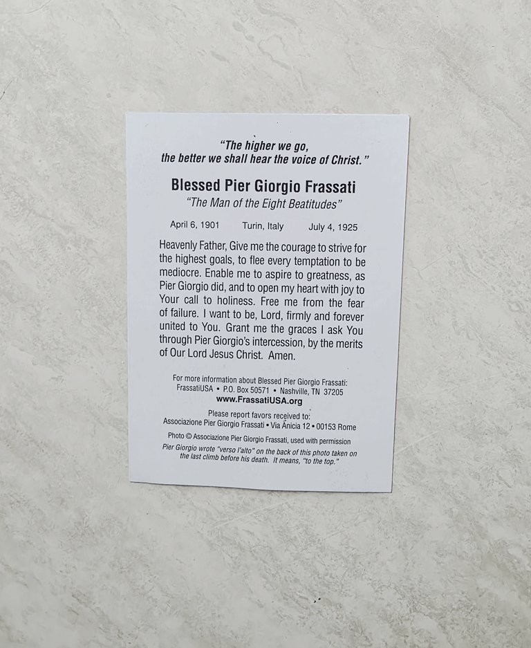 Blessed Pier Giorgio Frassati "The Man of the Eight Beatitudes"