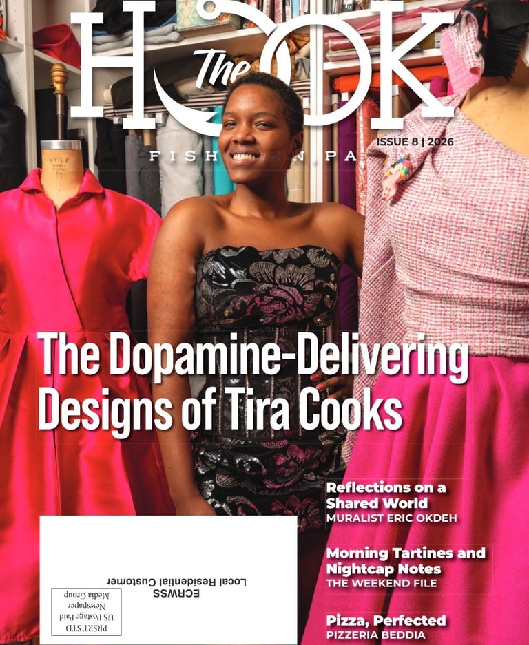 Philadelphia fashion designer Tira Kelly of TIRA COOKS lands the cover of The Hook Magazine.