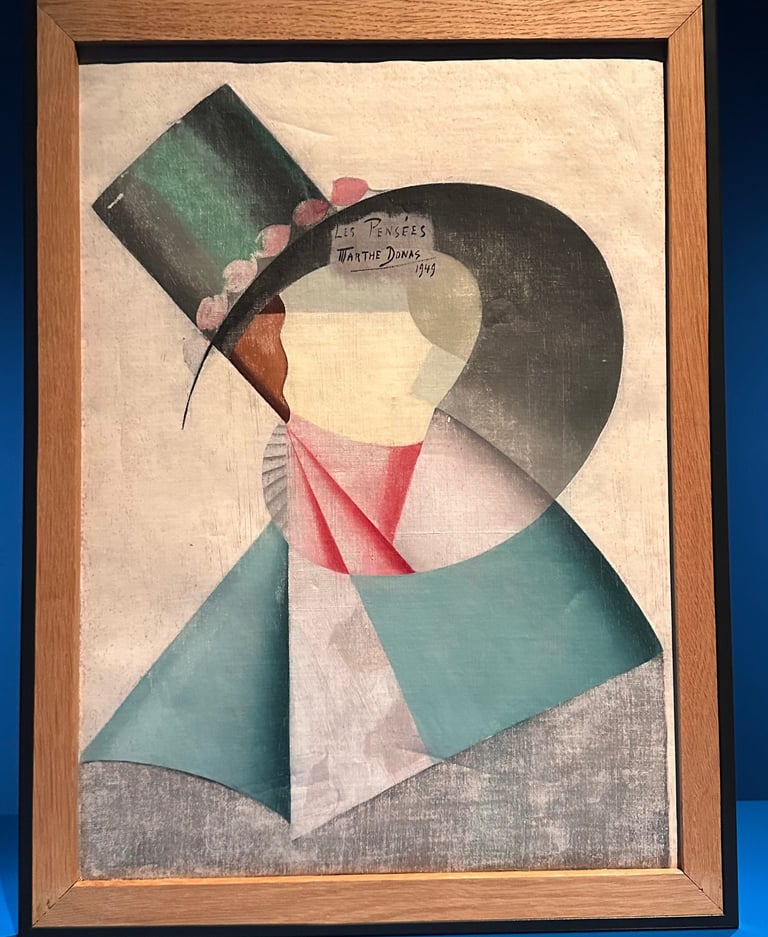 Woman with Hat (unfinished) 1918, oil on canvas ©LS