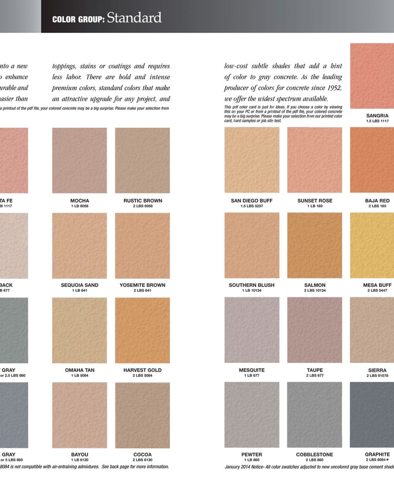 a sample of the color scheme for a color scheme