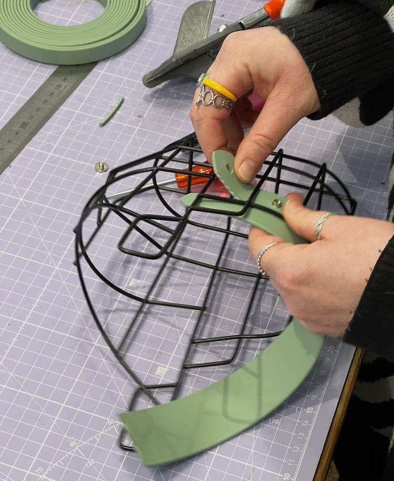 Maulkorb wird individuell farbig angepasst