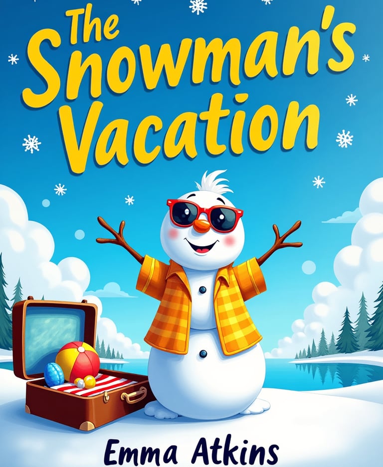 The Snowman's Vacation children's book by Emma Atkins