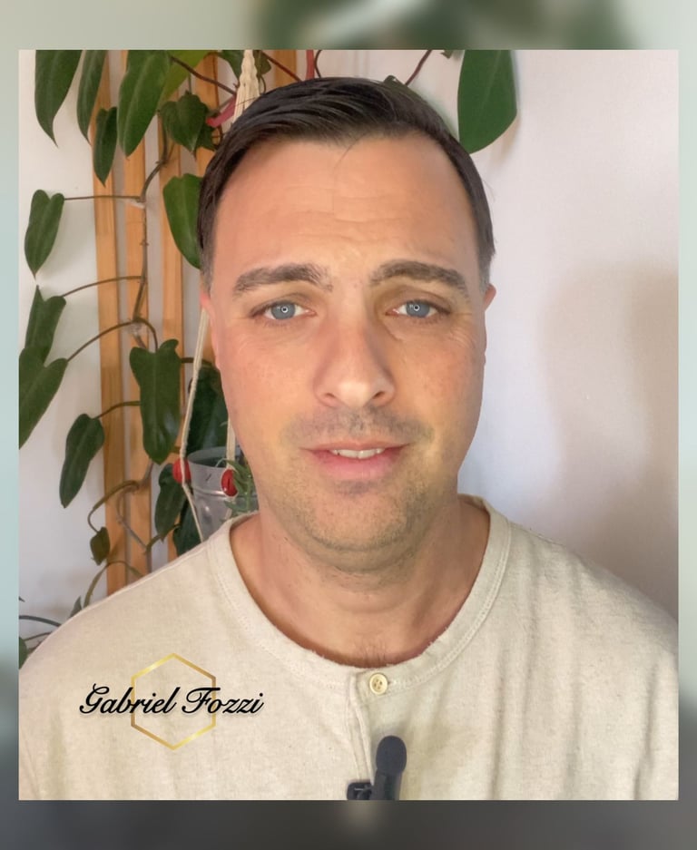Portrait of Gabriel Fozzi, a man with sh