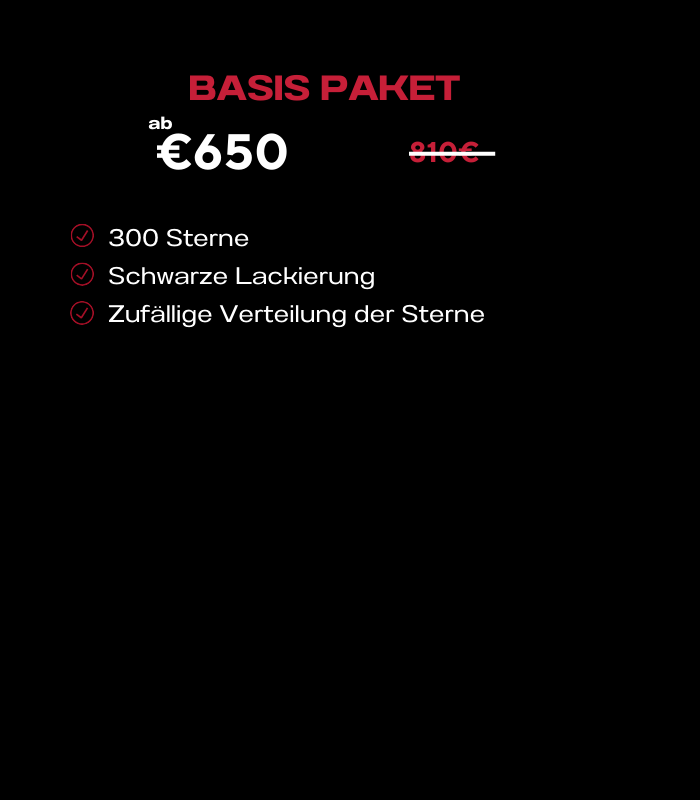 Sternenhimmel mit 300 Sternen – dimmbare LED, realistische Sternpunkte