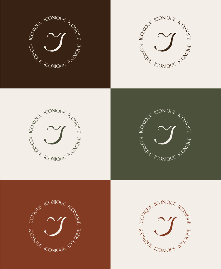 Logo circulaire pour Iconique, boutique d'ameublement de luxe à La Baule
