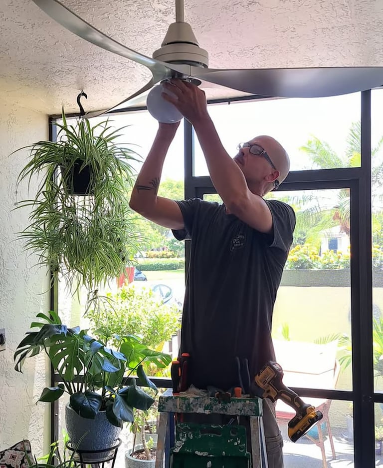 Ceiling fan replacement – residential home