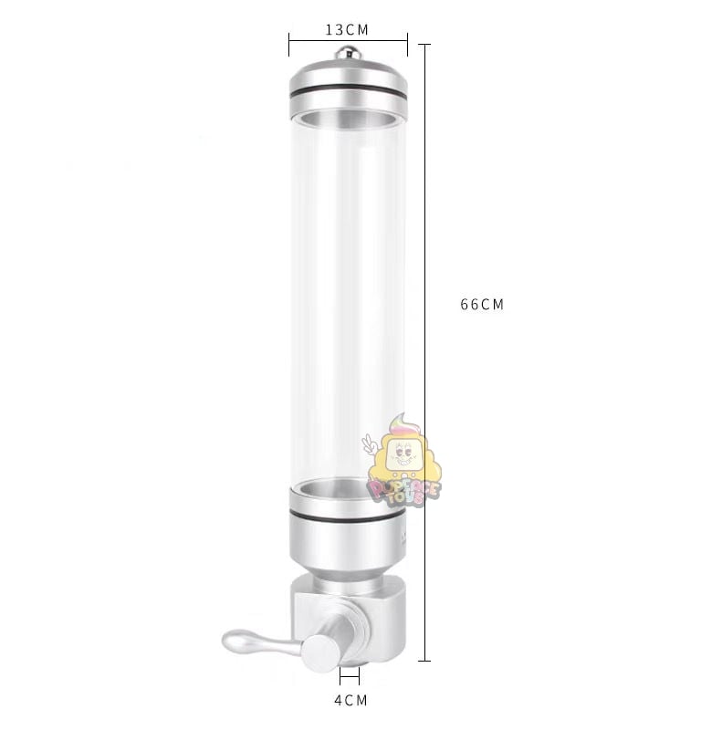 sewa wall mounted snack / biji kopi dispenser silver
