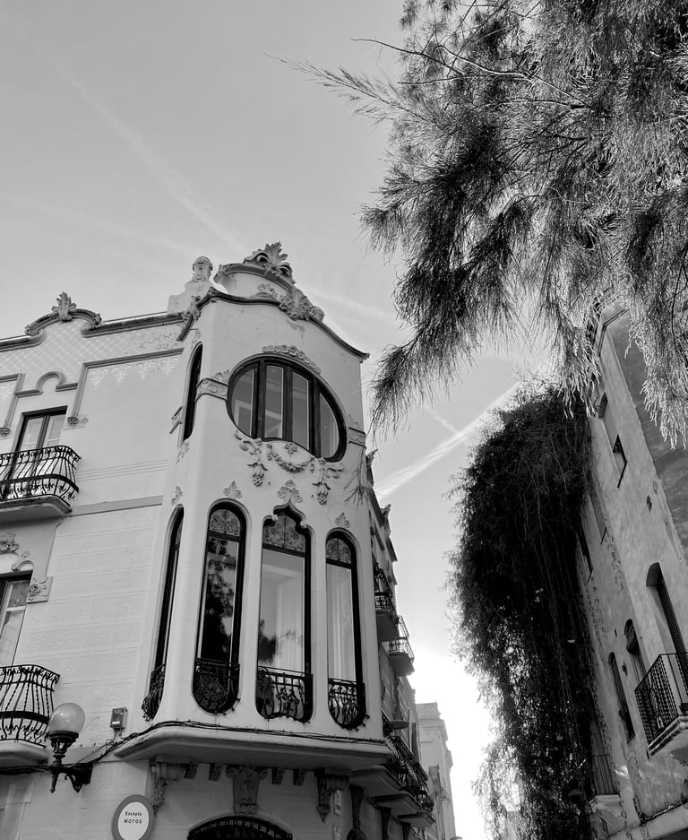 a building with a balcony in Sitges