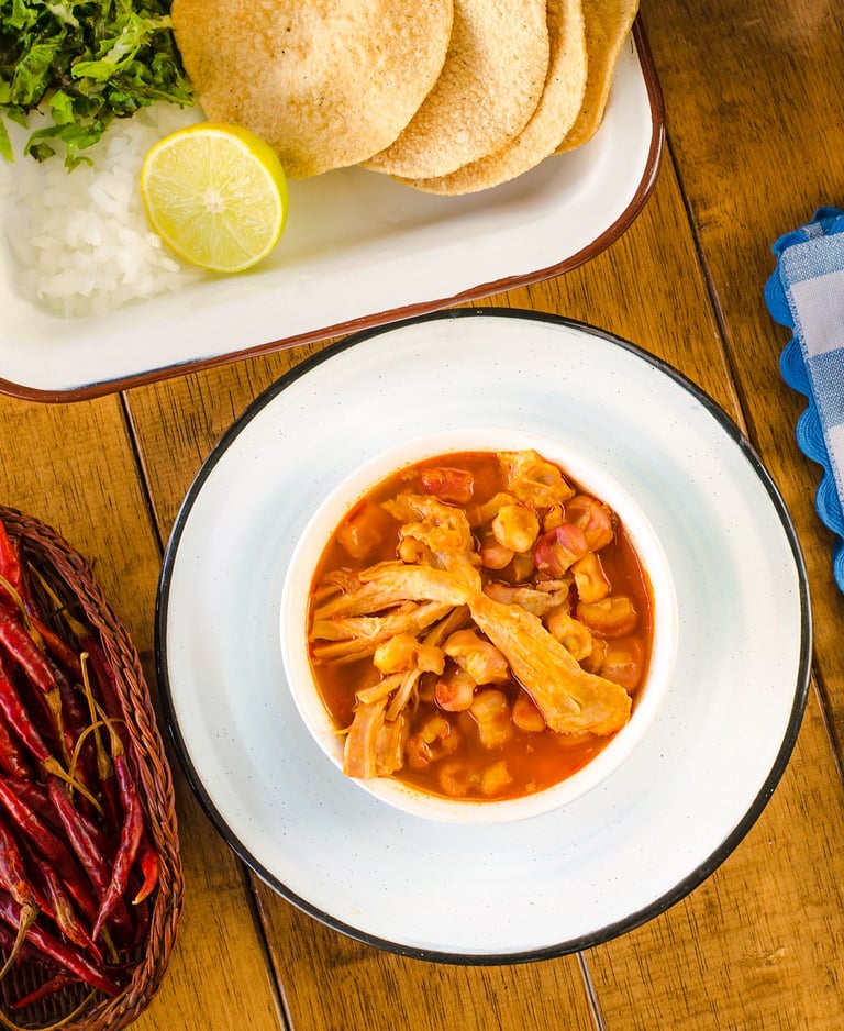 Plate of pozole