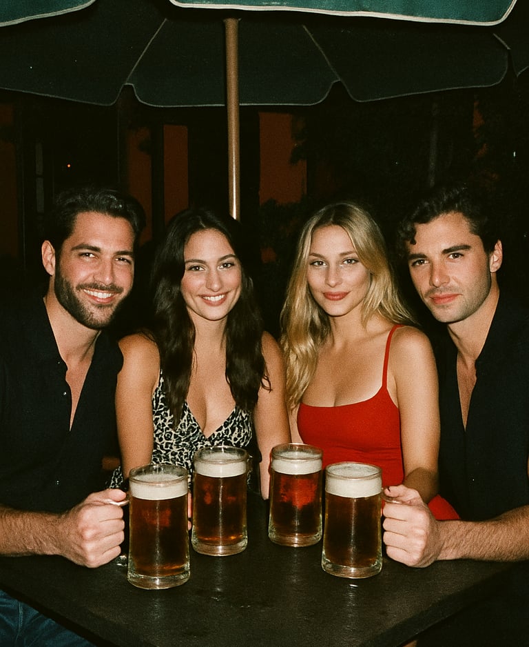 Bière entre amis pour la journée mondiale de la bière
