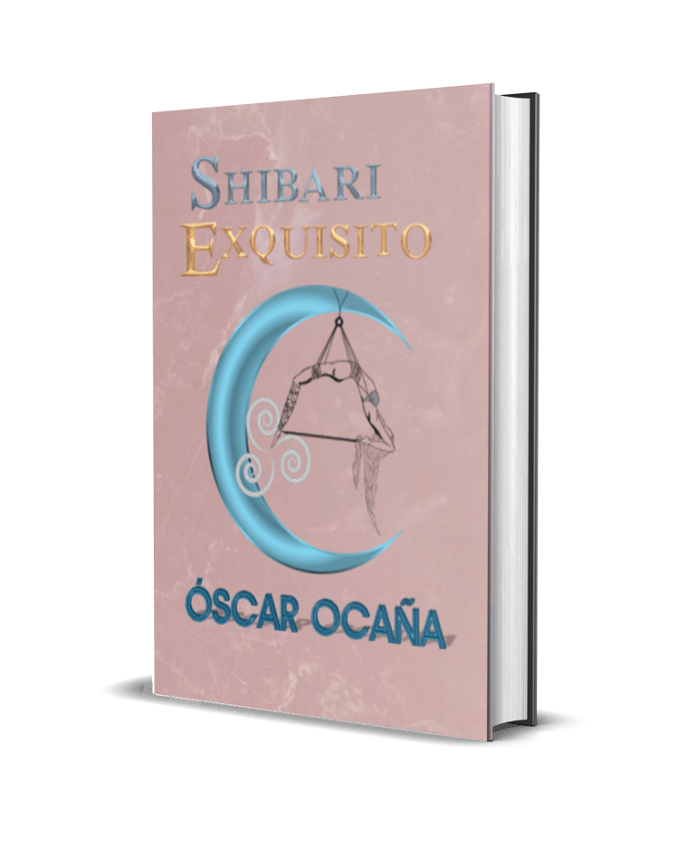 Portada 3D del libro de ilustraciones BDSM 'Shibari Exquisito' del ilustrador Óscar Ocaña Parrón
