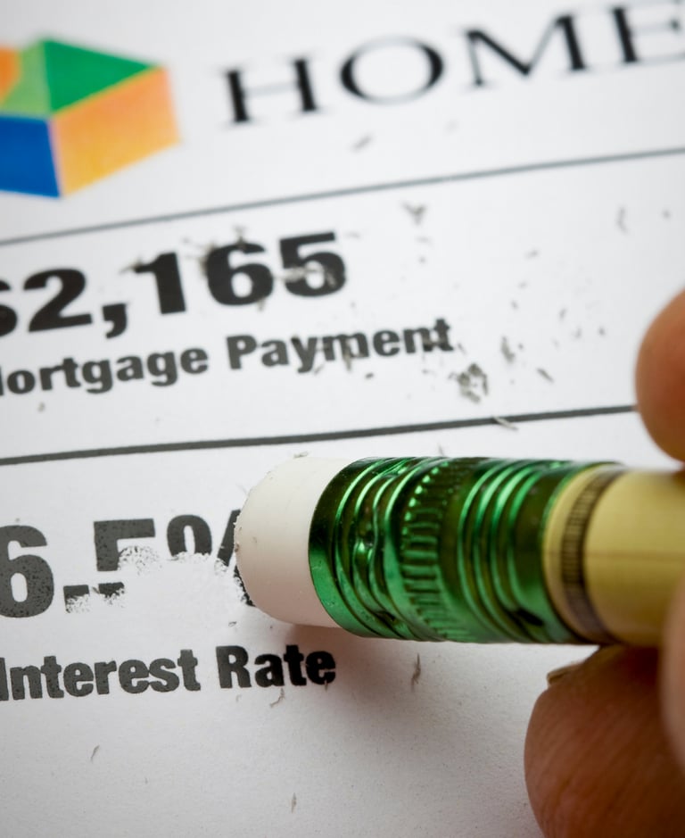 Mortgage and interest rate chart estimate