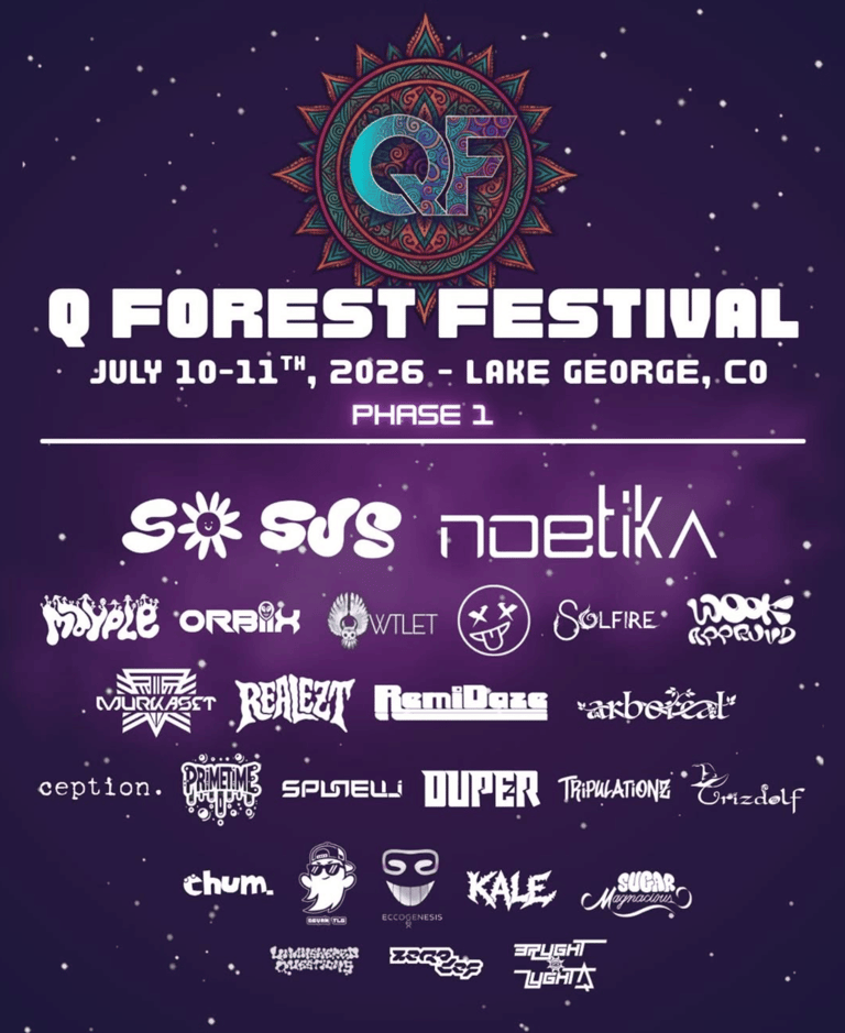 Flier for Q Forest Festival 2026