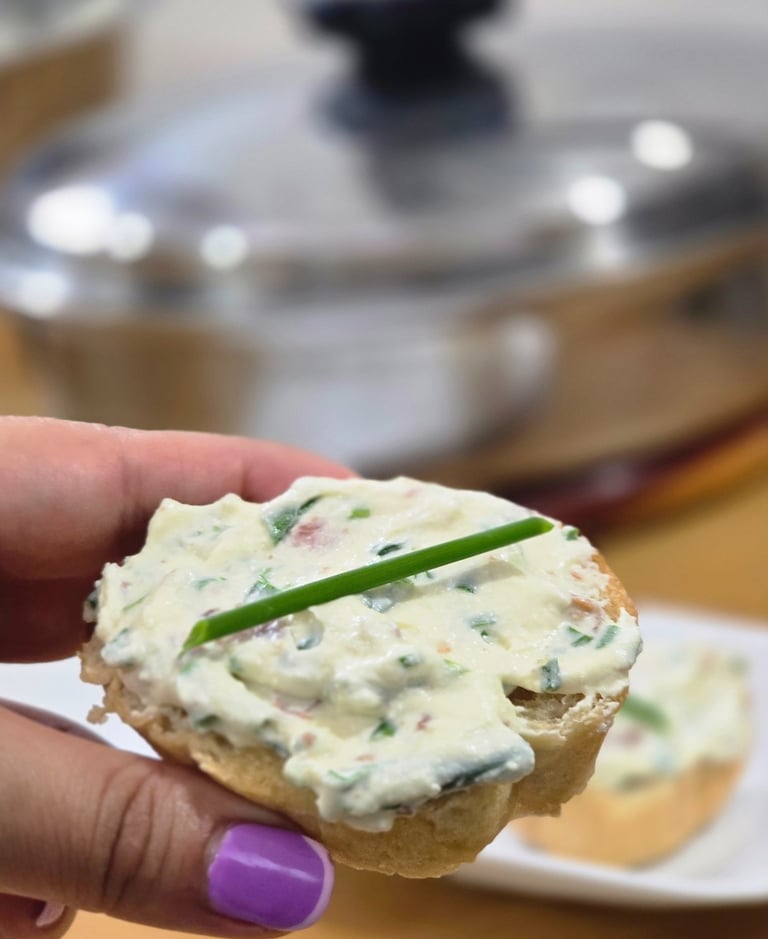 pasabocas de queso cream con tocineta