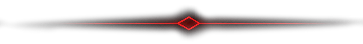 Red glowing horizontal line divider with a central neon diamond shape on a black background.