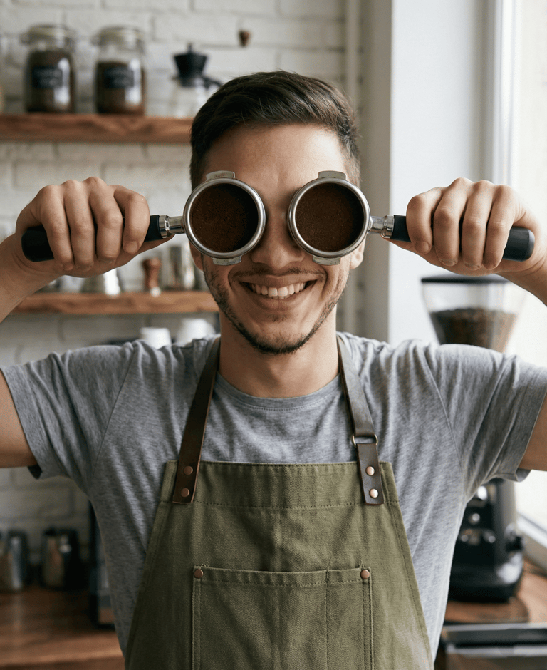dois porta filtros de cafe especial, foto criativa de cafe em curitiba