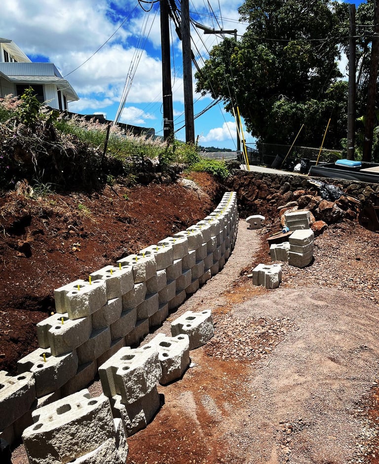 retaining wall masonry in honolulu, hawaii