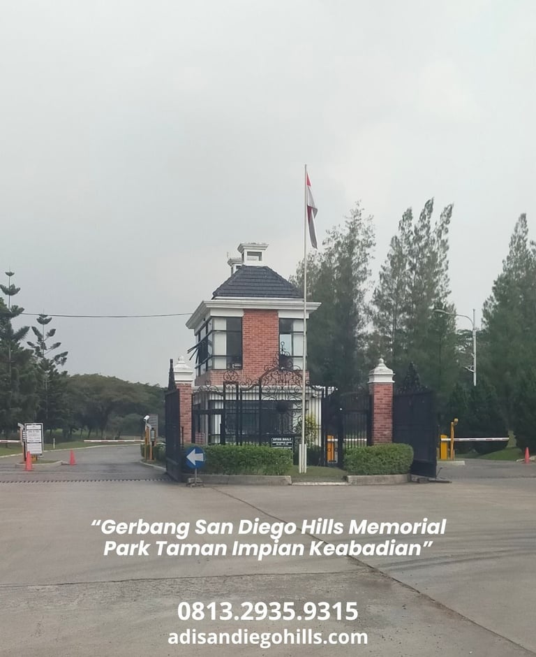 gate san diego hills memorial park karawang taman keabadian abadi