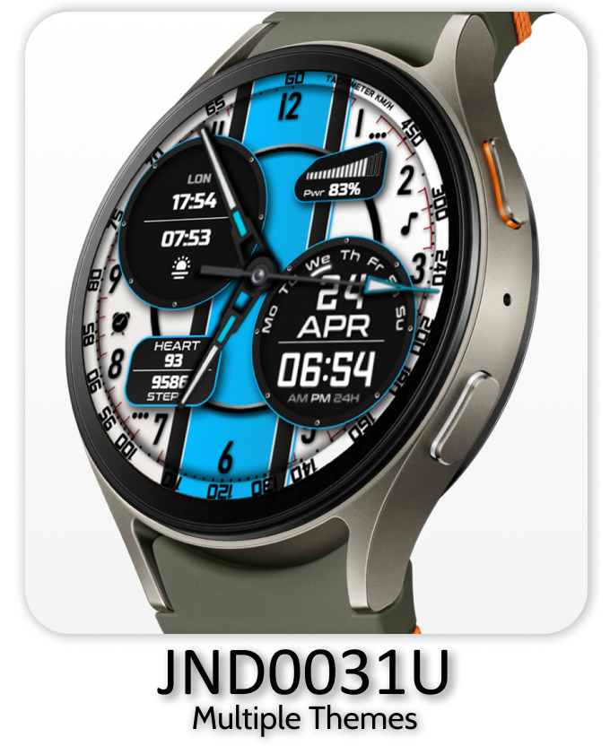 a watch with a blue and white watch face