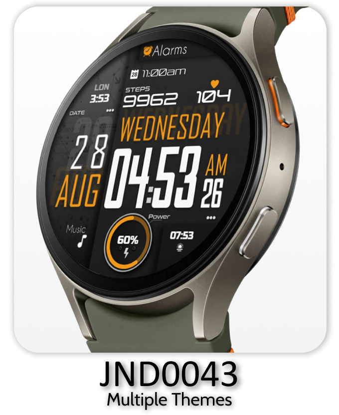 a smart watch with a large display of a clock