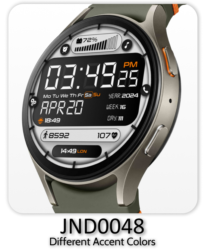 a smart watch with a digital display of a clock