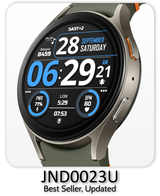a smart watch with a blue and white background