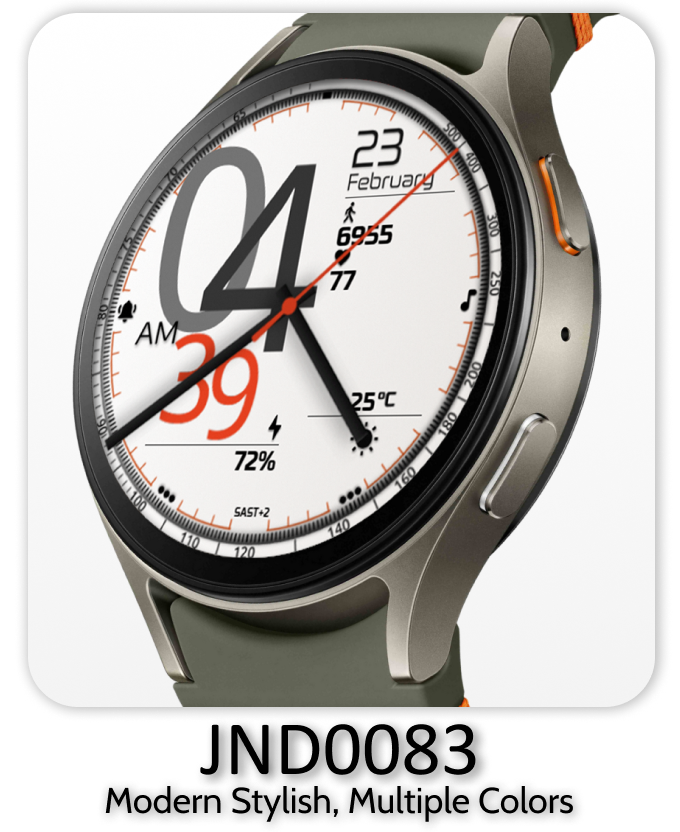 JND0083 WearOS watchface, smart watch