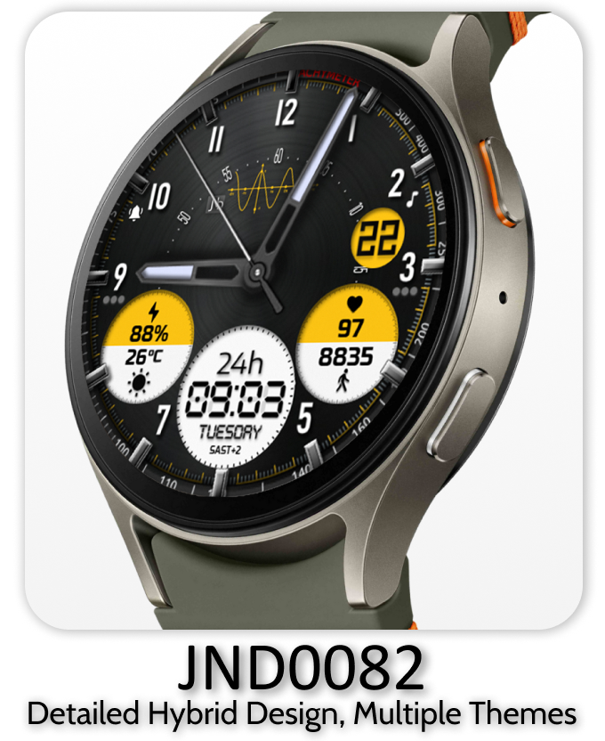 JND0082 WearOS watchface, smart watch