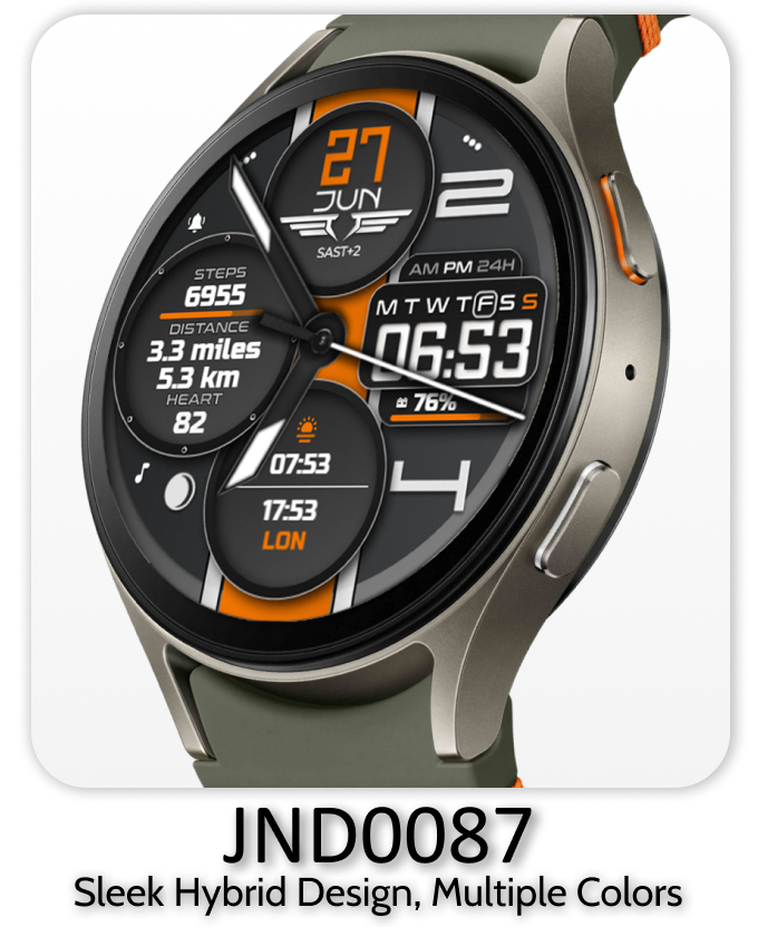 JND0087 high quality watch face for Waer OS.