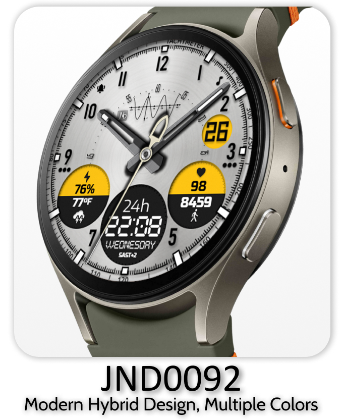JND0092 a stylish watch face for wearos