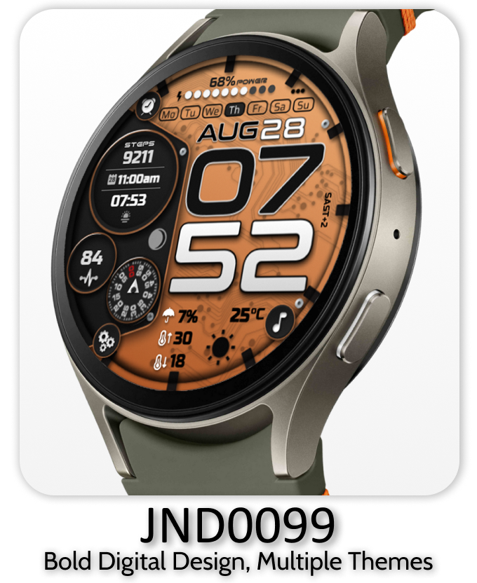 stylish watch face for wearos