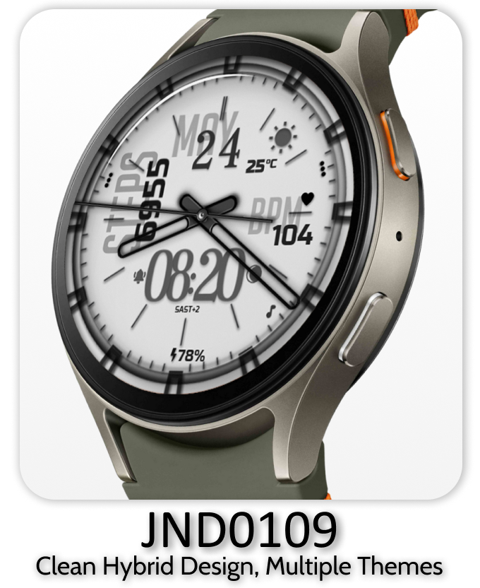 JND0109 Wear OS Watch Face
