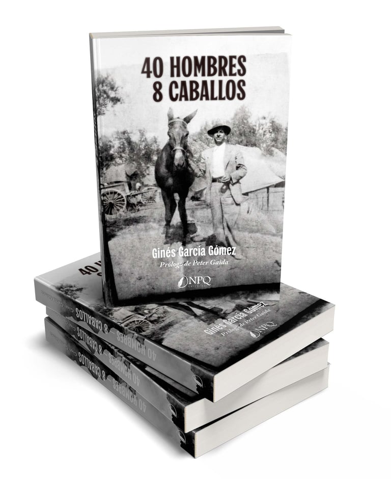40 hombres - 8 caballos. Portada del libro