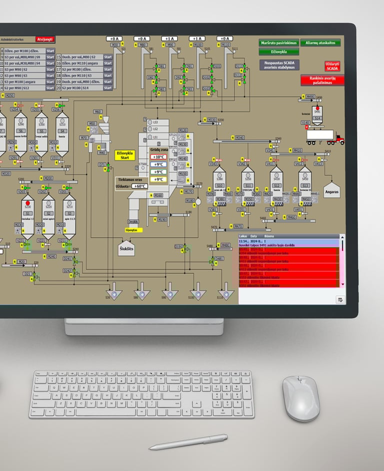 SCADA vizualizacijos programavimas