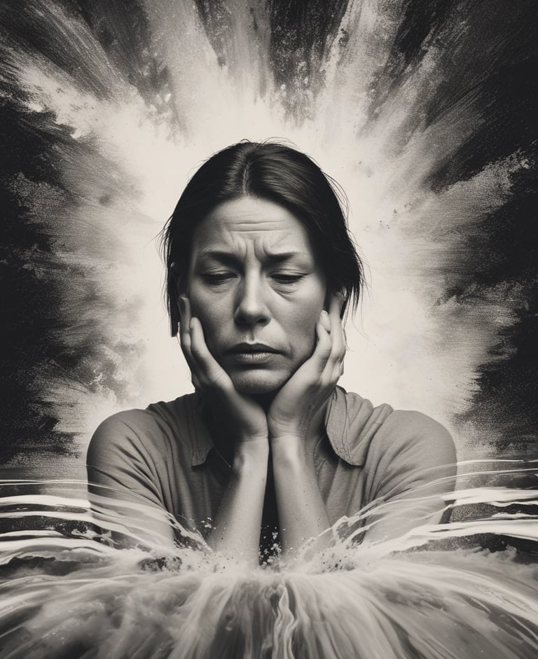 woman wearing black crew-neck shirt