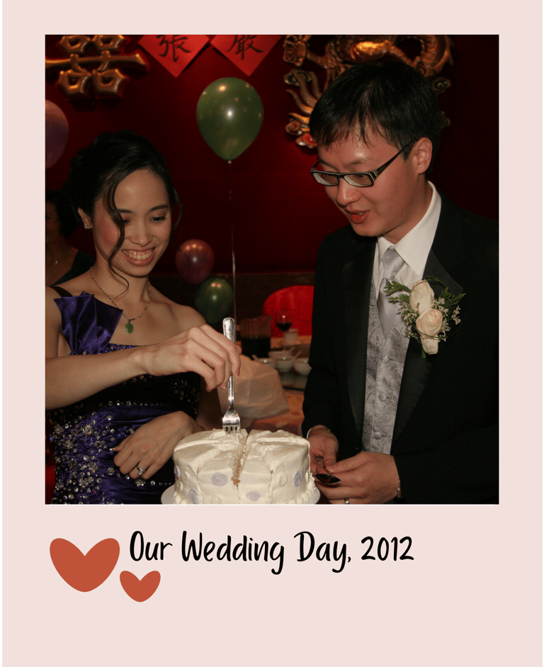 picture of Linda and Kerry's wedding cake cutting