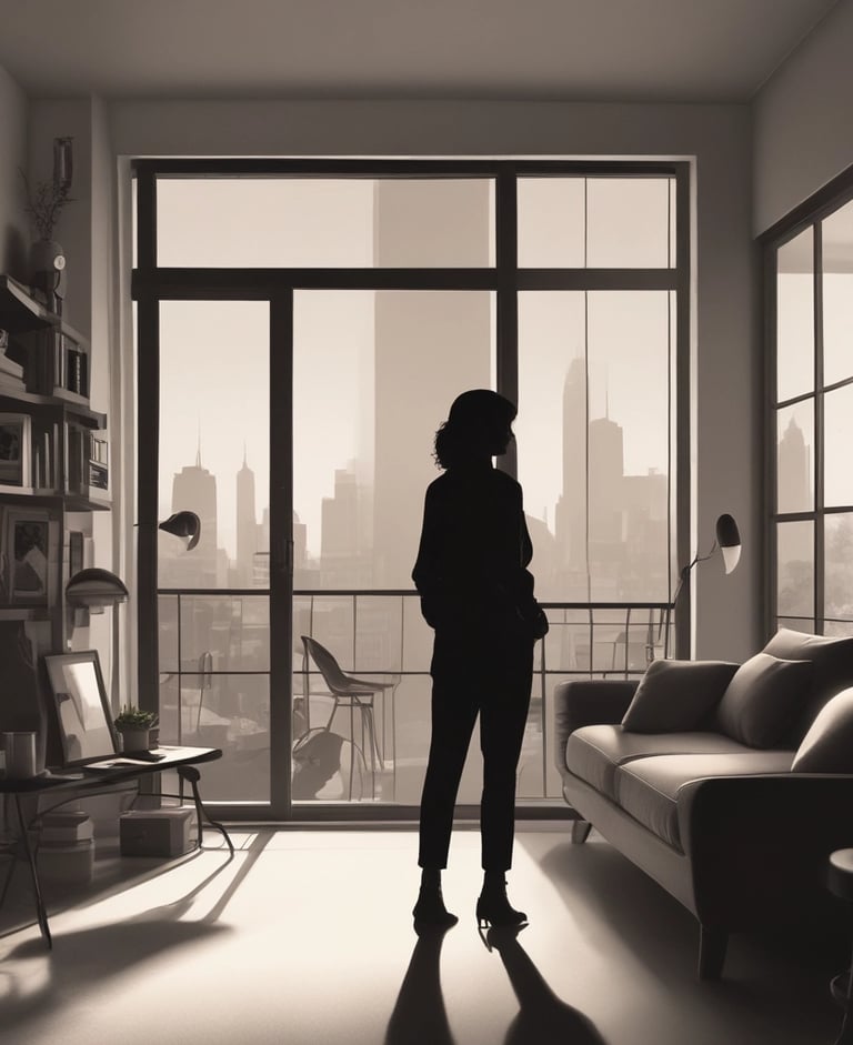 Silhouette-style image