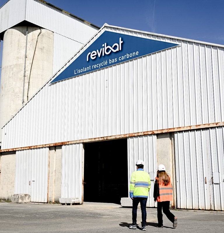 Site Revibat à Monthyon dédié au recyclage de la laine de verre