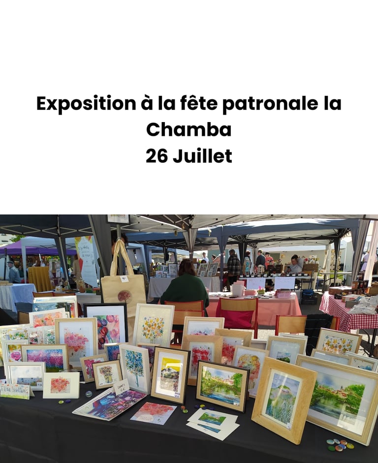 aquarelle exposition marché