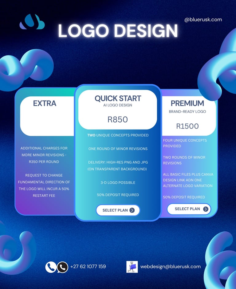 pricing plan of logo design