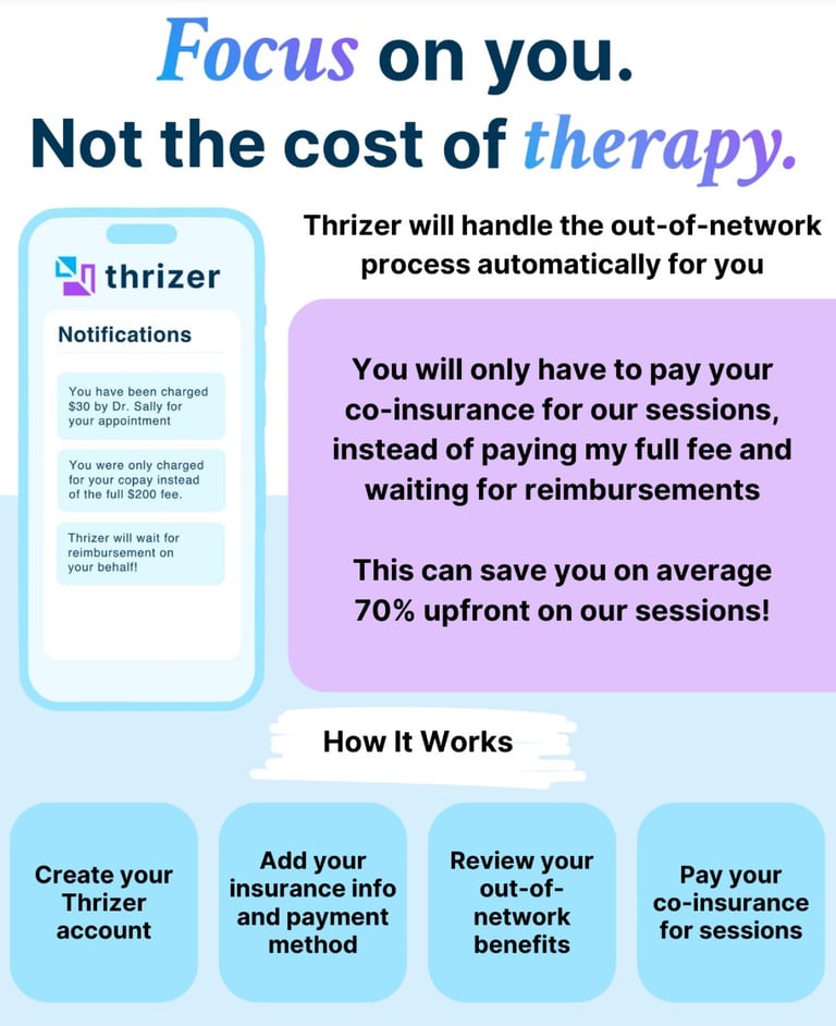 affordable out of network therapy easy reimbursement