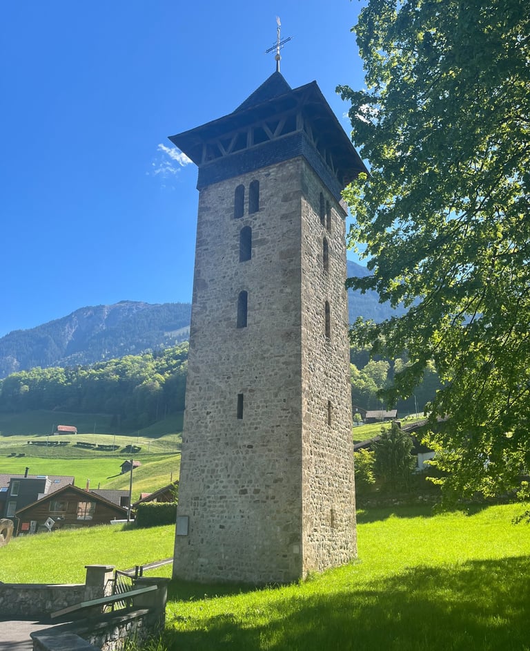 Bell tower of the old Lungern Church
