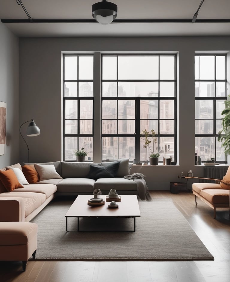 Bright living room with modern inventory