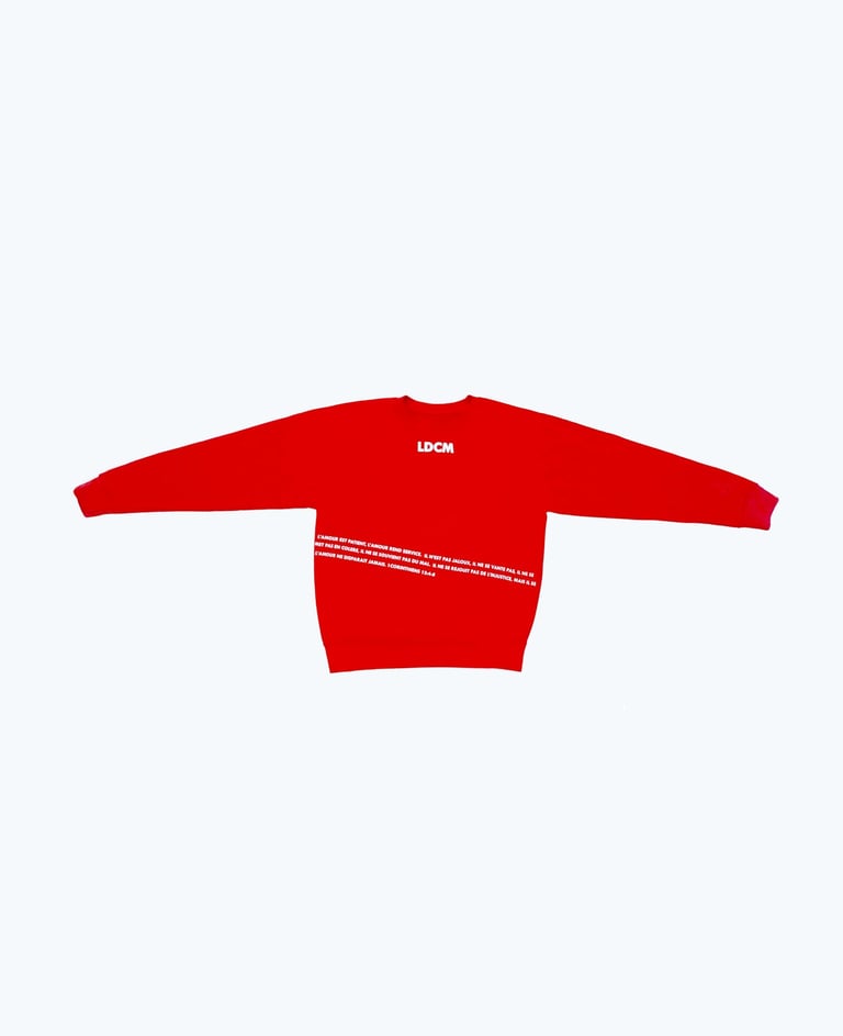 Le sweatshirt amour rouge