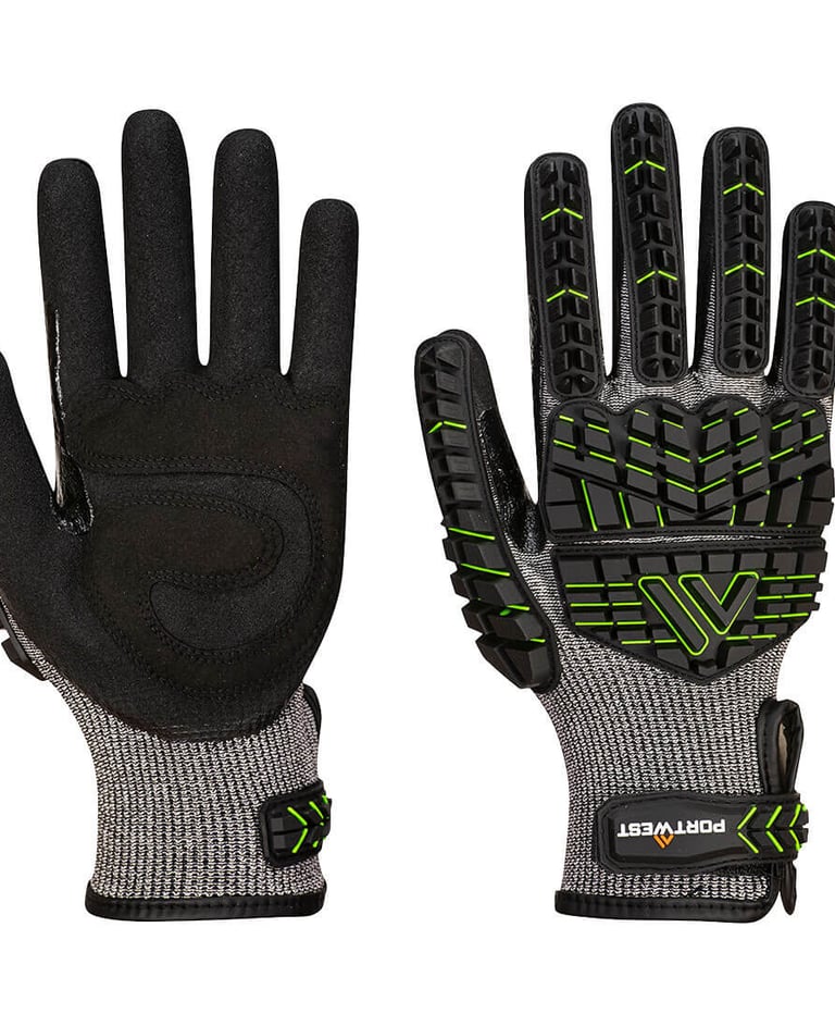 El innovador diseño de TPR combinado con el soporte resistente a cortes, nivel F, contra impacto.