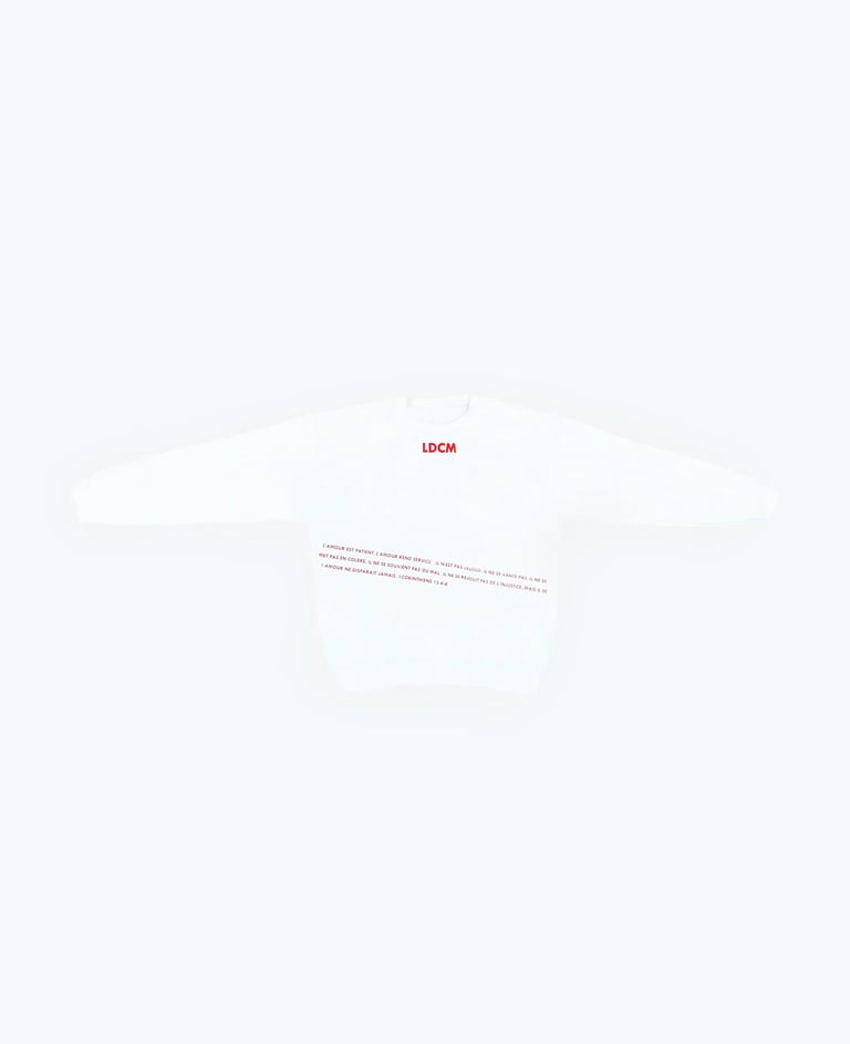 Le sweatshirt amour blanc