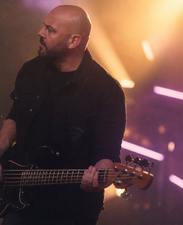 Sugar Coat wedding and party band Swansea bassist