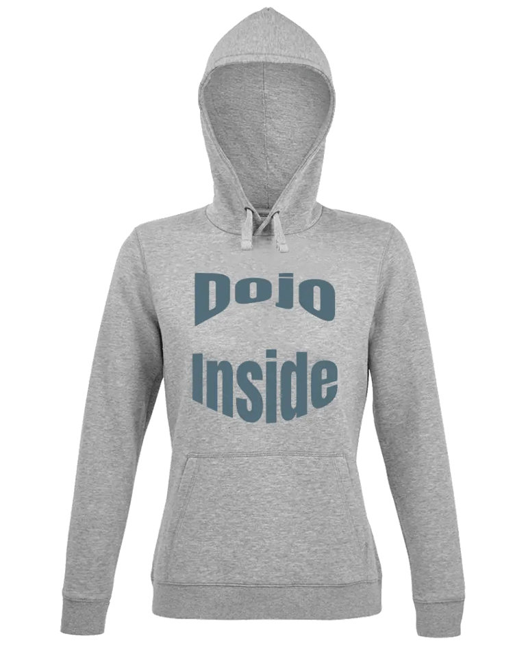 felpa con cappuccio donna grey front