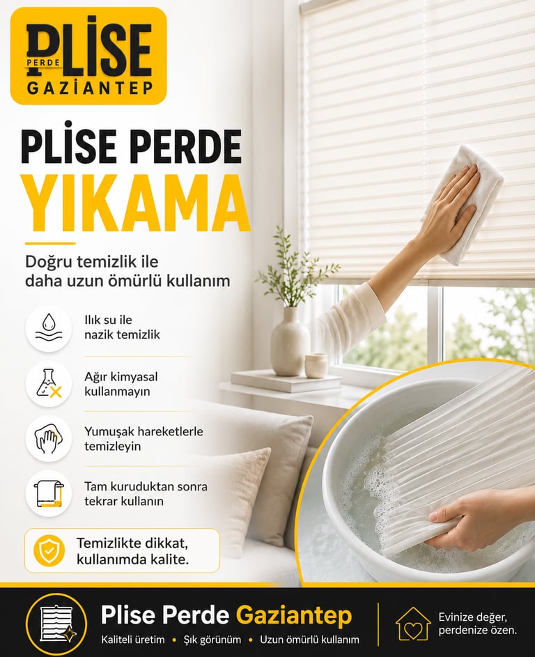 PLİSE PERDE YIKAMA