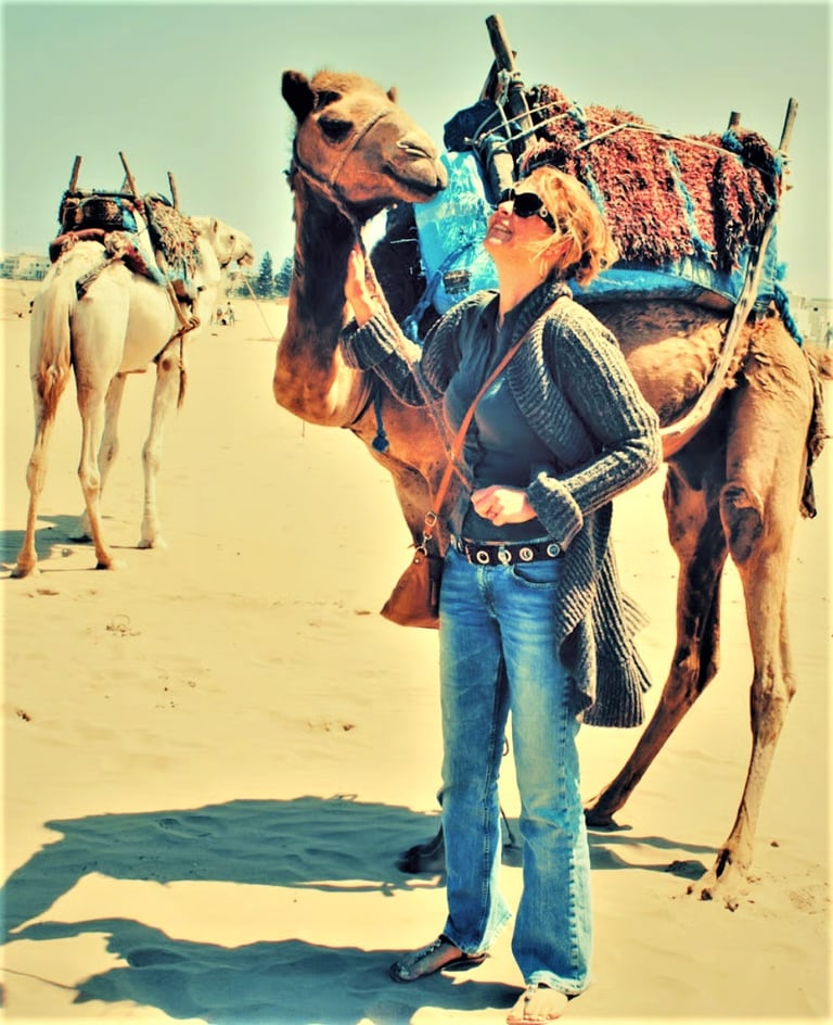Founder with camel